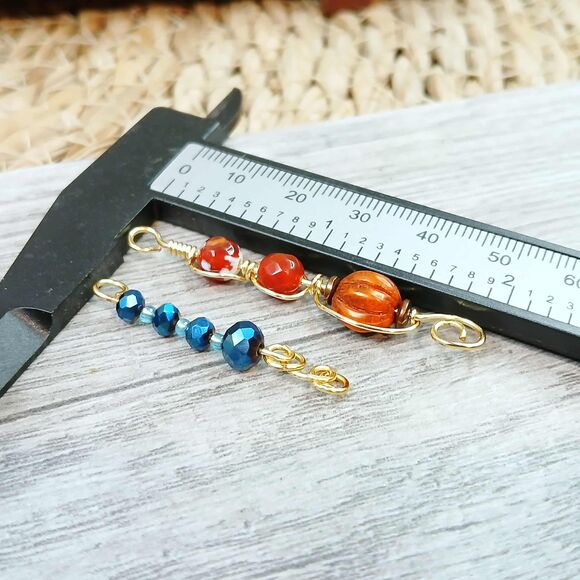 6 Piece Beaded Charm Dangles, Jewelry Making, DIY Jewelry - Picture 5 of 6